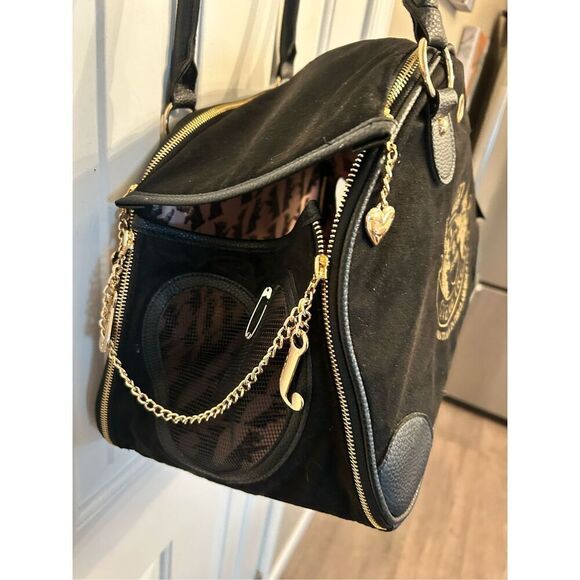 Juicy couture black pet carrier “give me treats” rare luxury - Picture 3 of 8